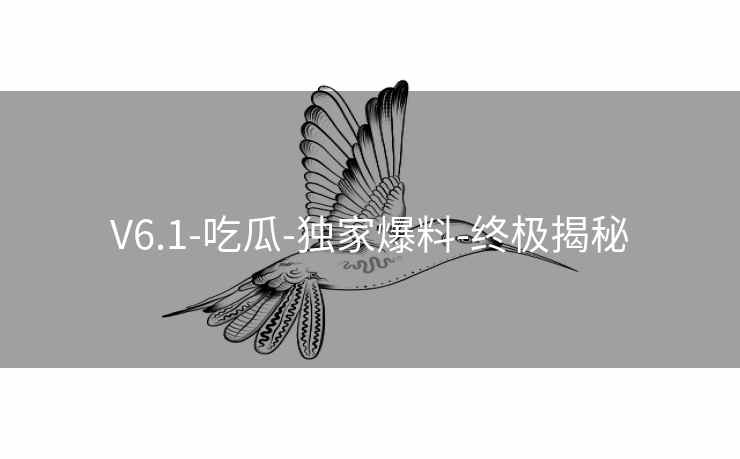 V6.1-吃瓜-独家爆料-终极揭秘