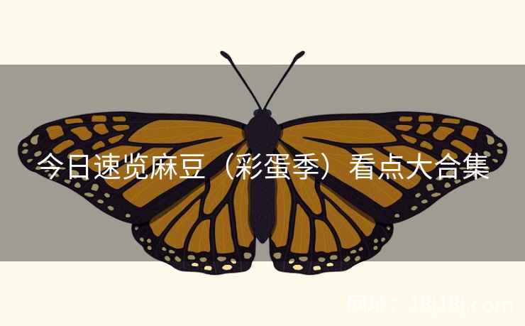 今日速览麻豆（彩蛋季）看点大合集